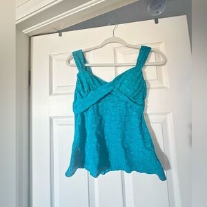 Byer California Teal Lace Top